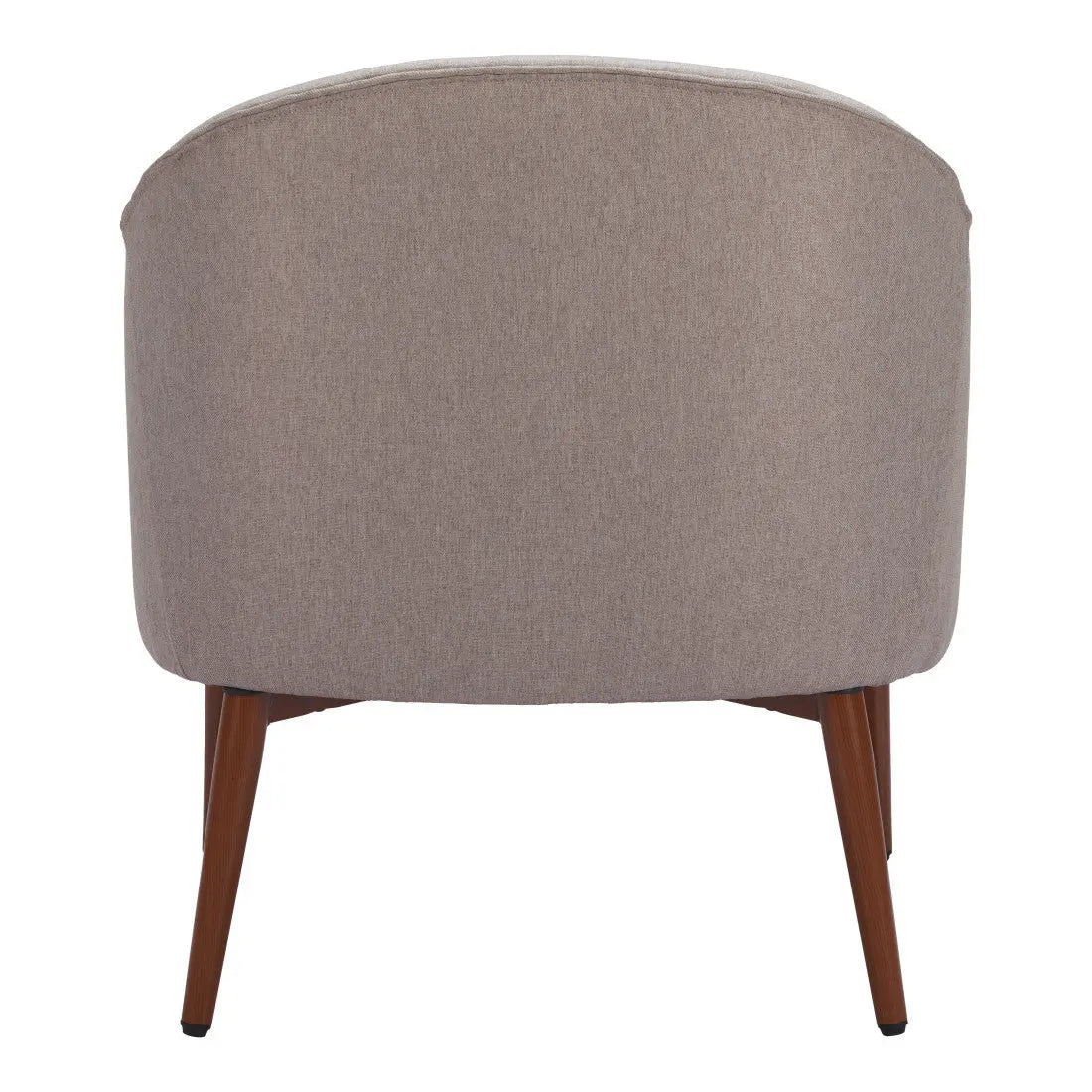28" Gray And Brown Fabric And Upholstered Tufted Barrel Chair Homeroots Living Room