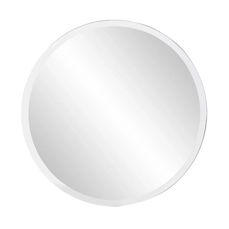 28" Gray Round Unframed Accent Mirror Homeroots Bed & Bath