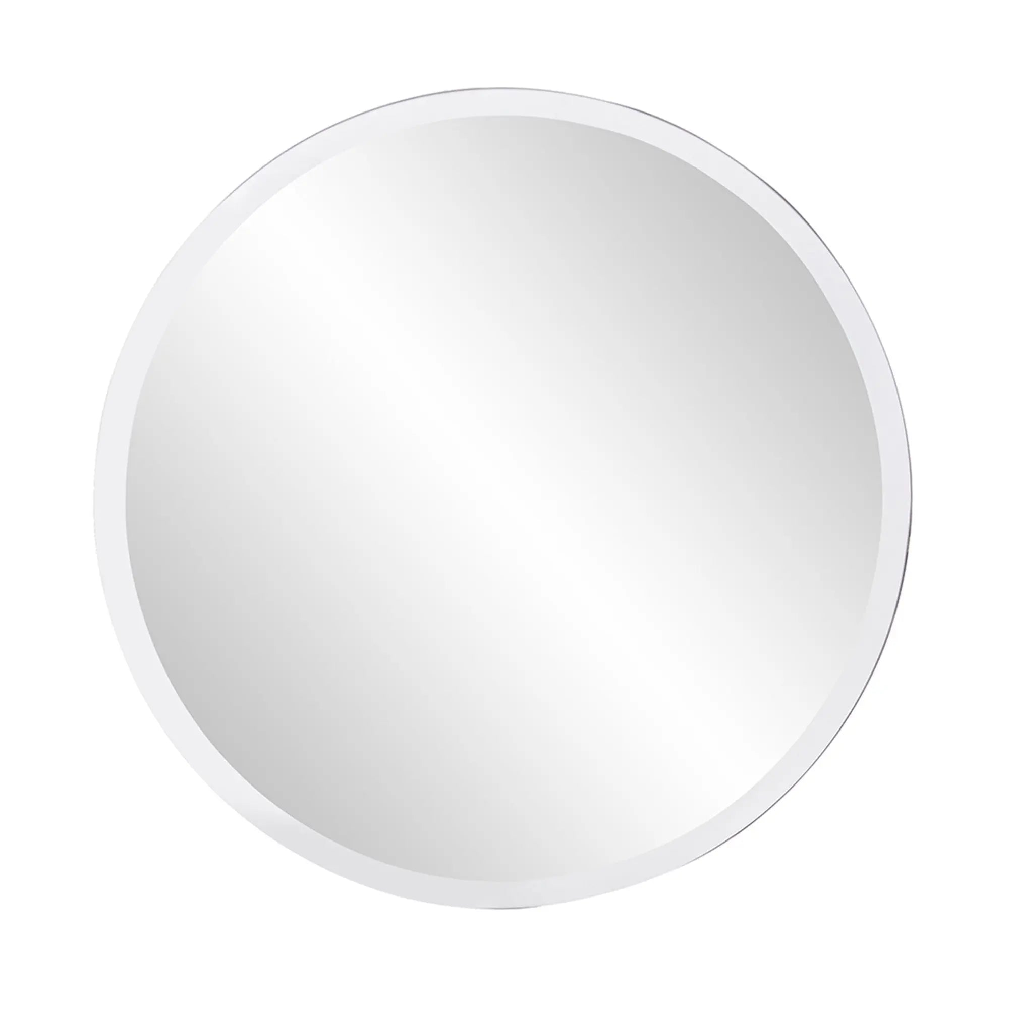 28" Gray Round Unframed Accent Mirror Homeroots Bed & Bath