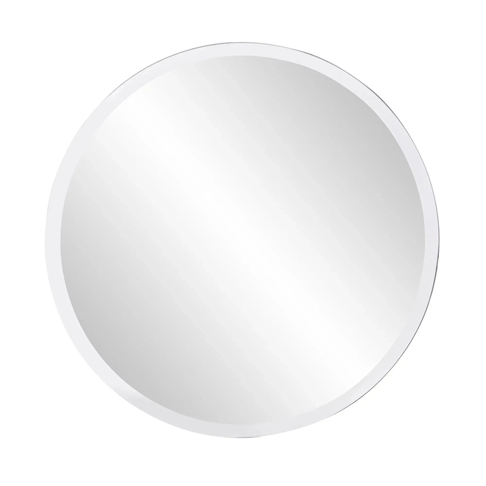 28" Gray Round Unframed Accent Mirror Homeroots Bed & Bath