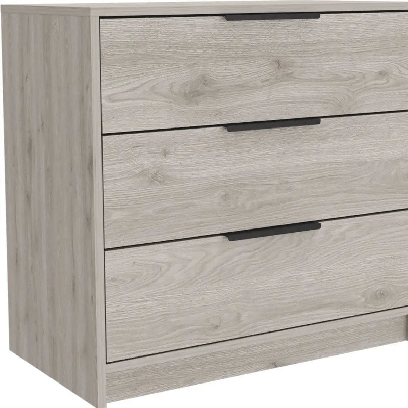 28" Light Gray Three Drawer Dresser Homeroots Bed & Bath