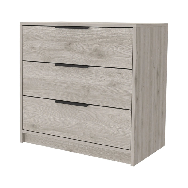 28" Light Gray Three Drawer Dresser Homeroots Bed & Bath