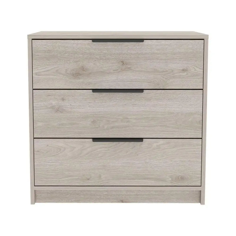 28" Light Gray Wood Three Drawer Dresser Homeroots Bed & Bath