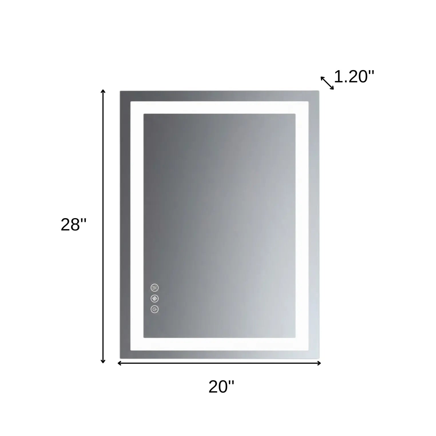 28" Lighted Frameless Bathroom Vanity Mirror Homeroots Bed & Bath
