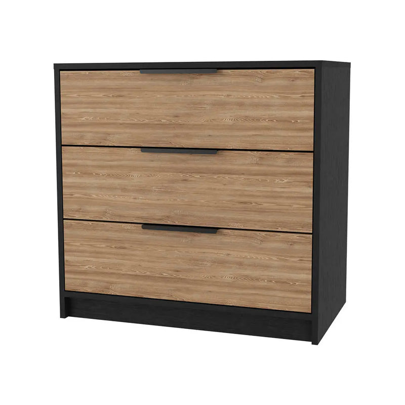 28" Oak Three Drawer Dresser Homeroots Bed & Bath