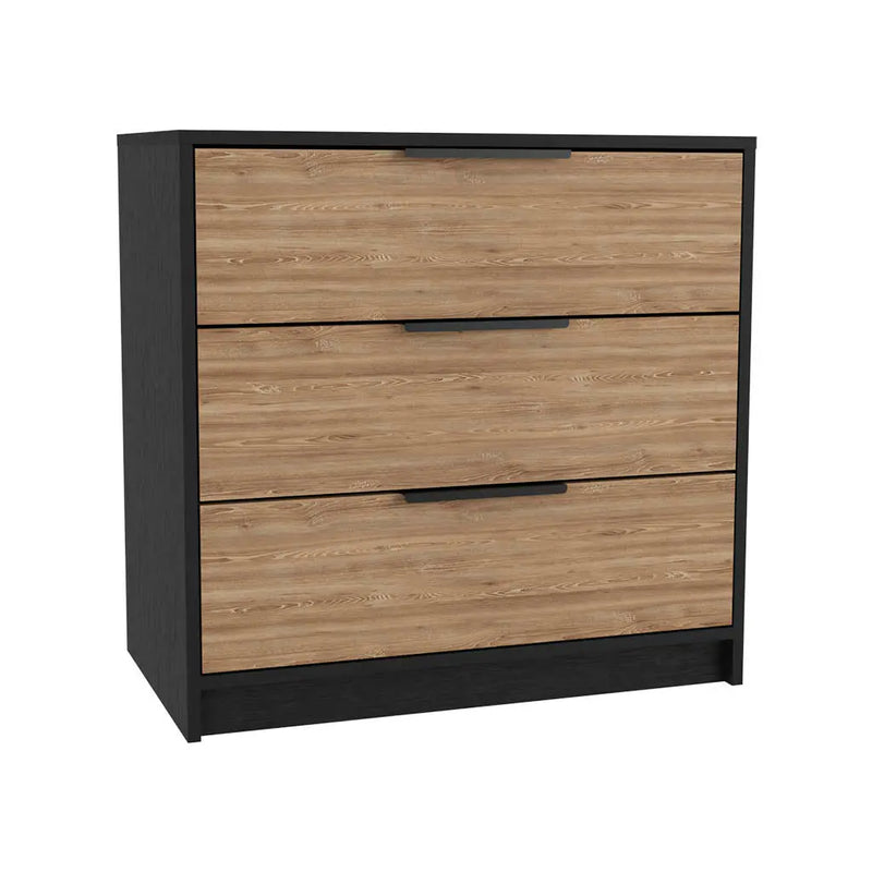 28" Oak Three Drawer Dresser Homeroots Bed & Bath