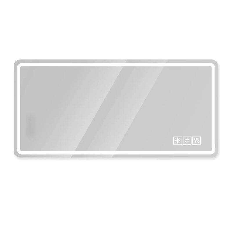 28" Silver Lighted Frameless Bathroom Vanity Mirror Homeroots Bed & Bath