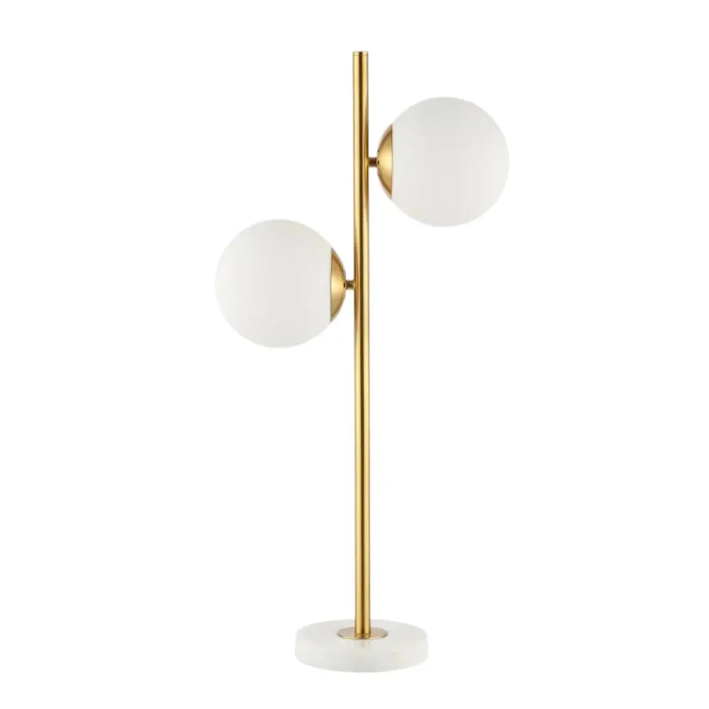 28" White Table Lamp With Globe Shade Homeroots Lighting