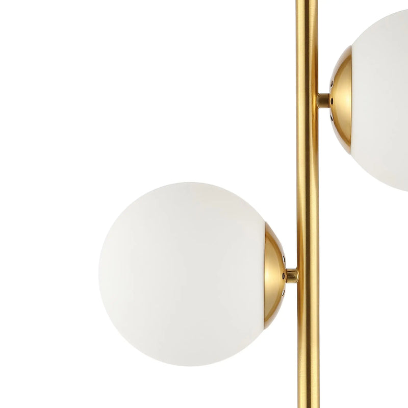 28" White Table Lamp With Globe Shade Homeroots Lighting