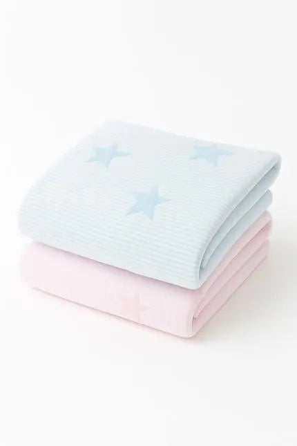 28" X 36" Blue And White Cotton Coastal Nautical Baby Blanket Homeroots Home Decor