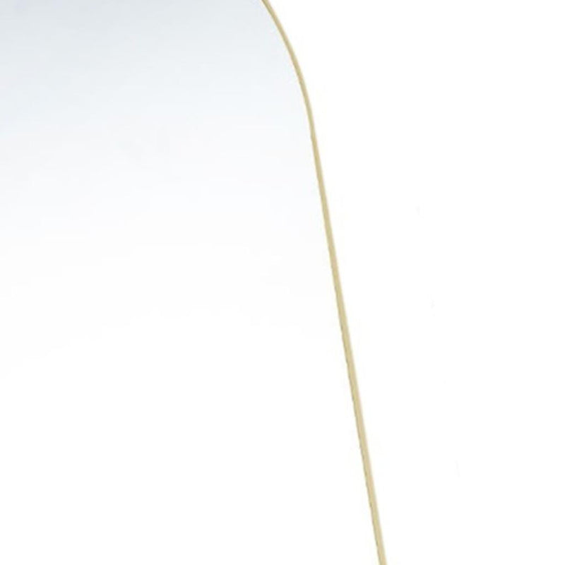 Gold metal mirror frame edge with curved arched profile
