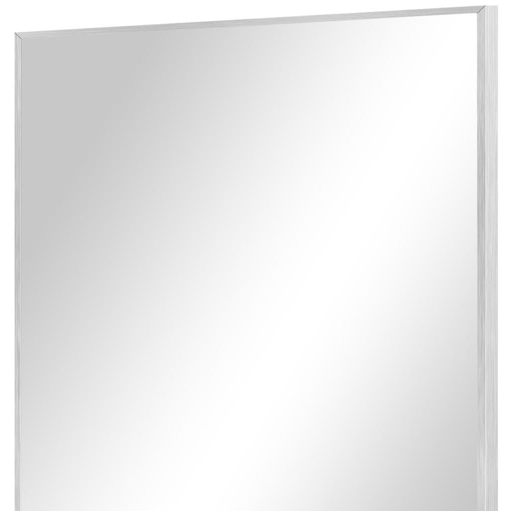 38" Silver Aluminum Framed Bathroom Vanity Mirror - Bed & Bath