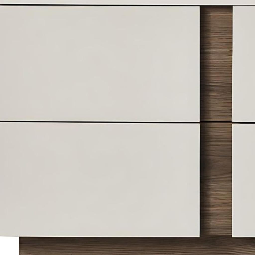 20" Light Gray Wood Two Drawer Nightstand - Bed & Bath
