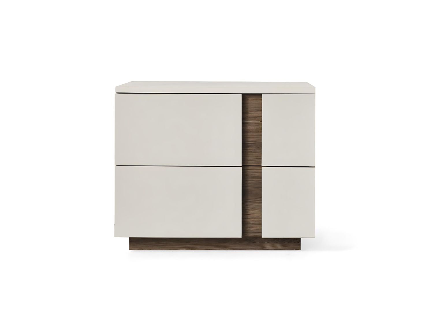 20" Light Gray Wood Two Drawer Nightstand - Bed & Bath
