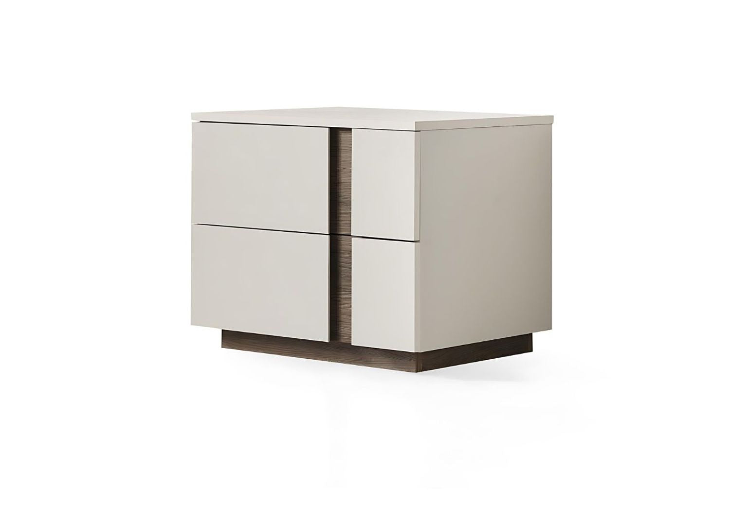 20" Light Gray Wood Two Drawer Nightstand - Bed & Bath