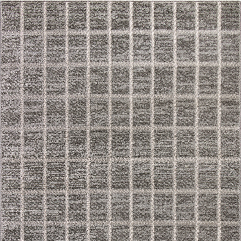 4' X 6' Ivory And Gray Geometric Area Rug - Home & Garden
