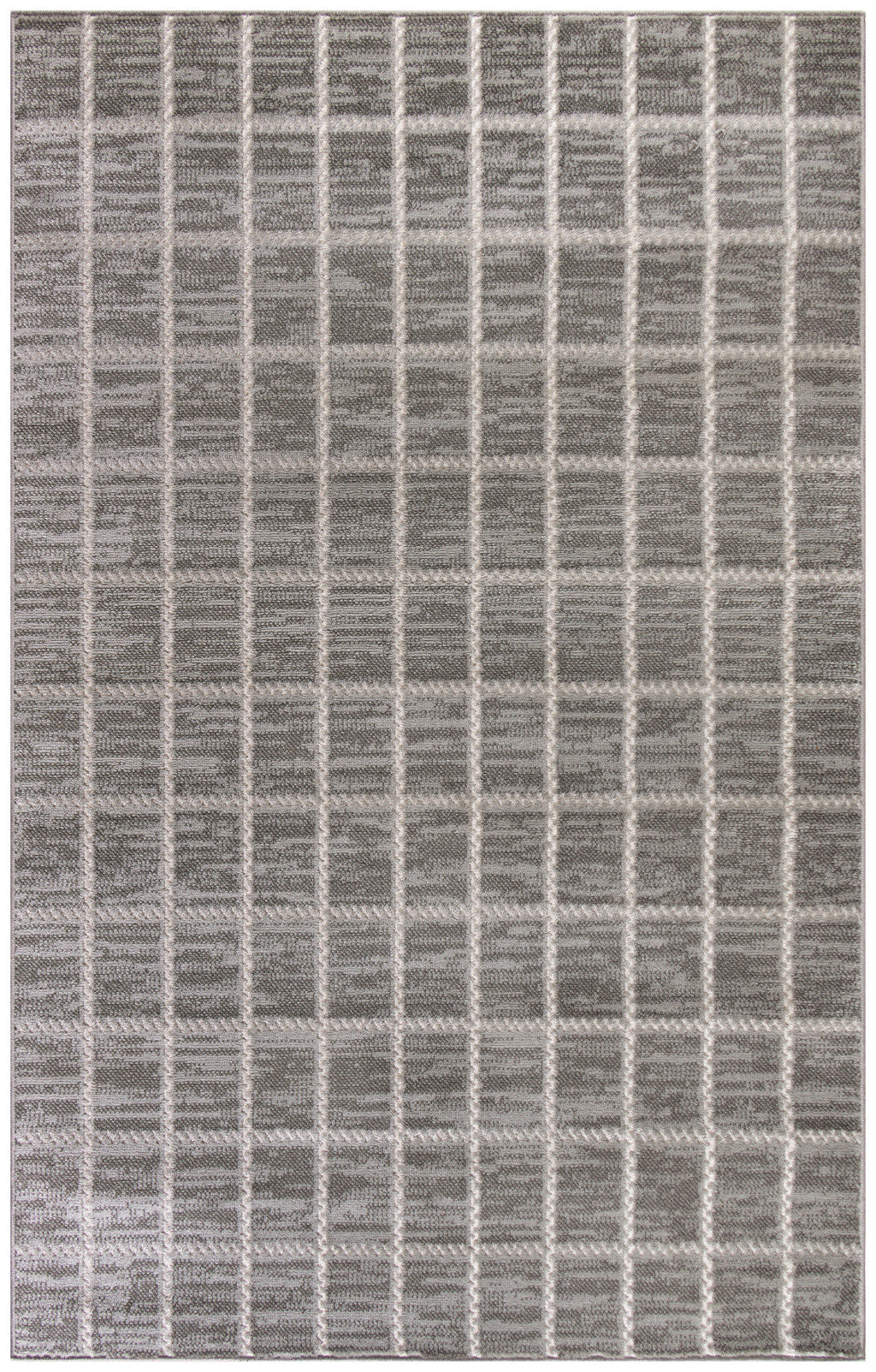 4' X 6' Ivory And Gray Geometric Area Rug - Home & Garden