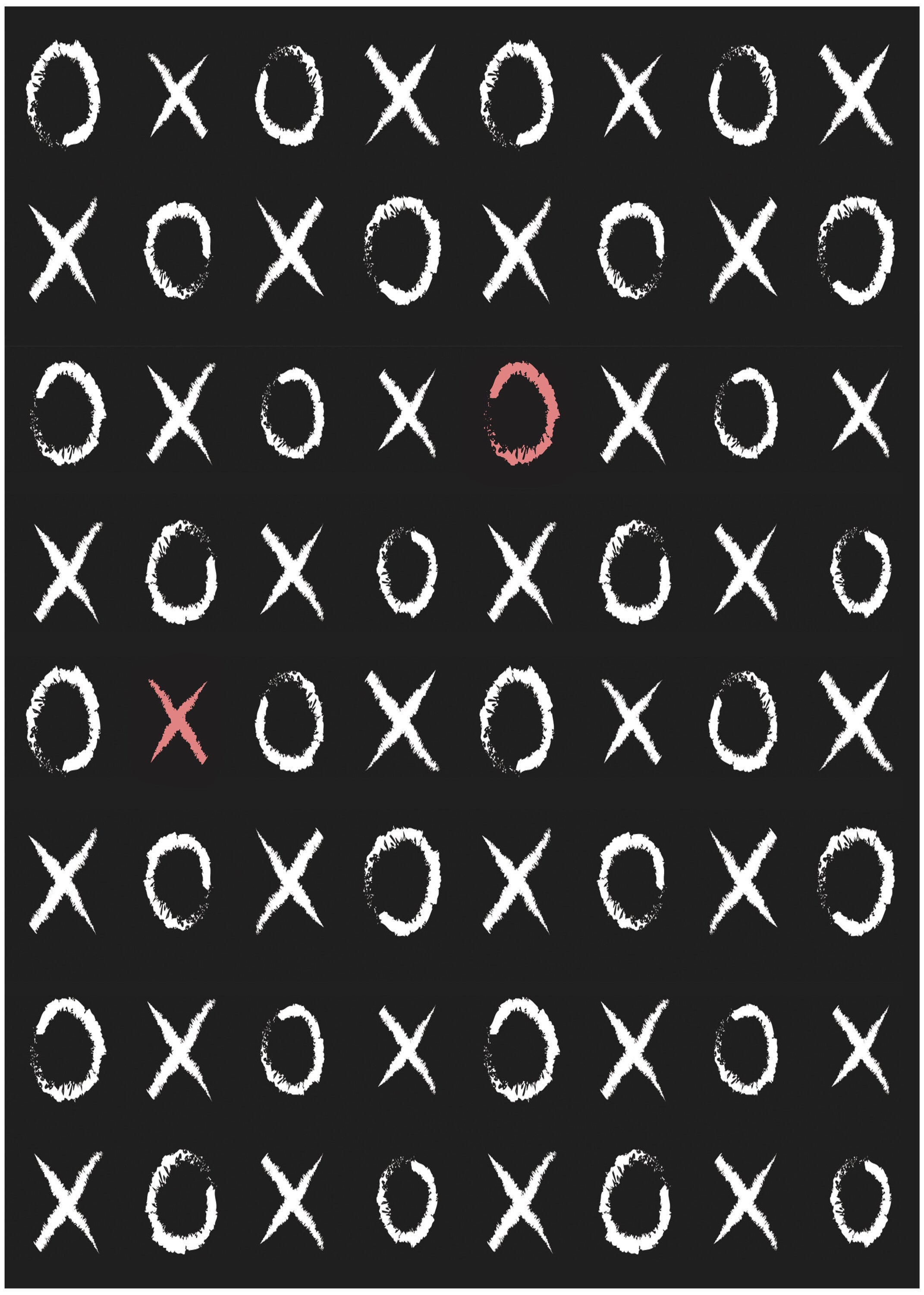 5' X 7' Black And White XOXO Youthful Washable Area Rug - Home & Garden
