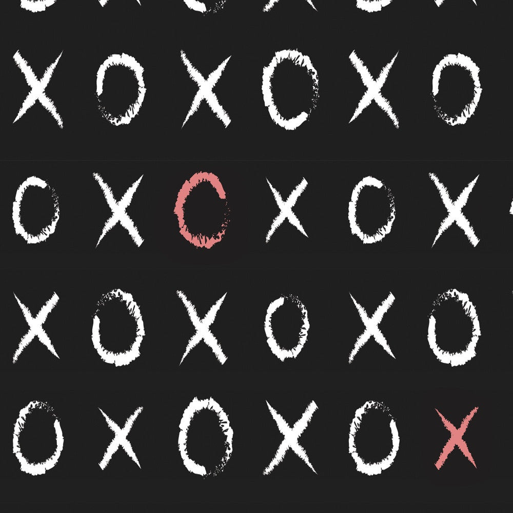 5' X 7' Black And White XOXO Youthful Washable Area Rug - Home & Garden