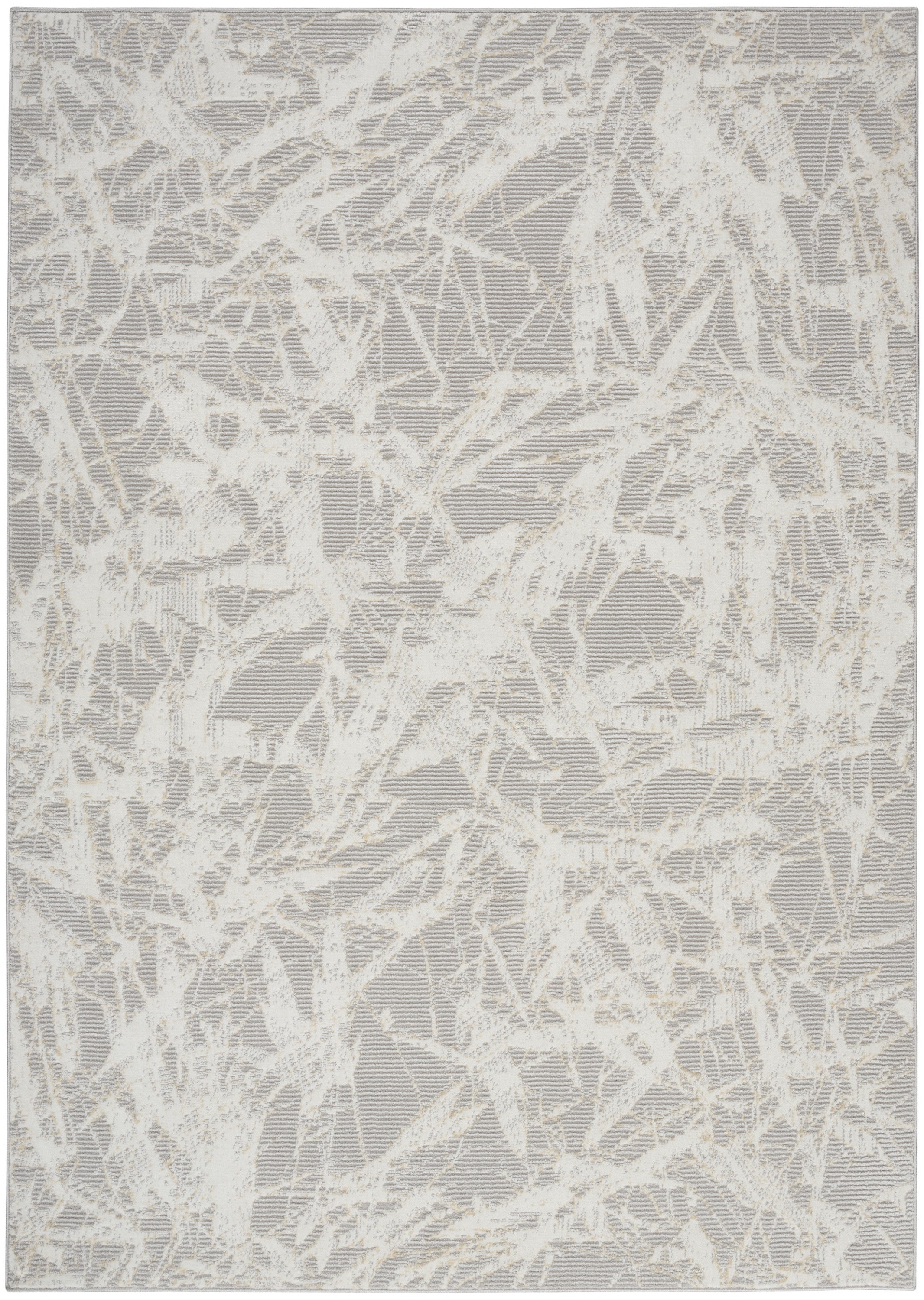 3' X 5' Gray Abstract Power Loom Area Rug - Home & Garden