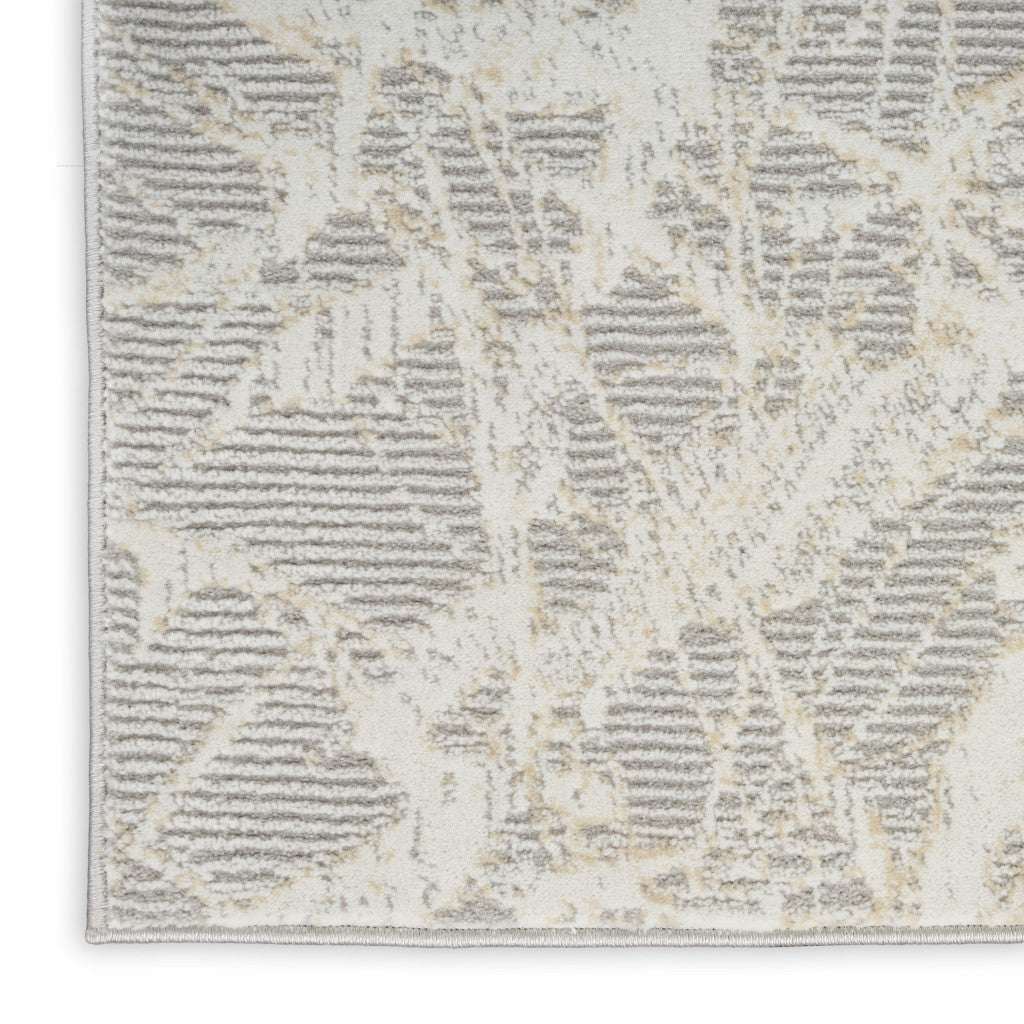 3' X 5' Gray Abstract Power Loom Area Rug - Home & Garden
