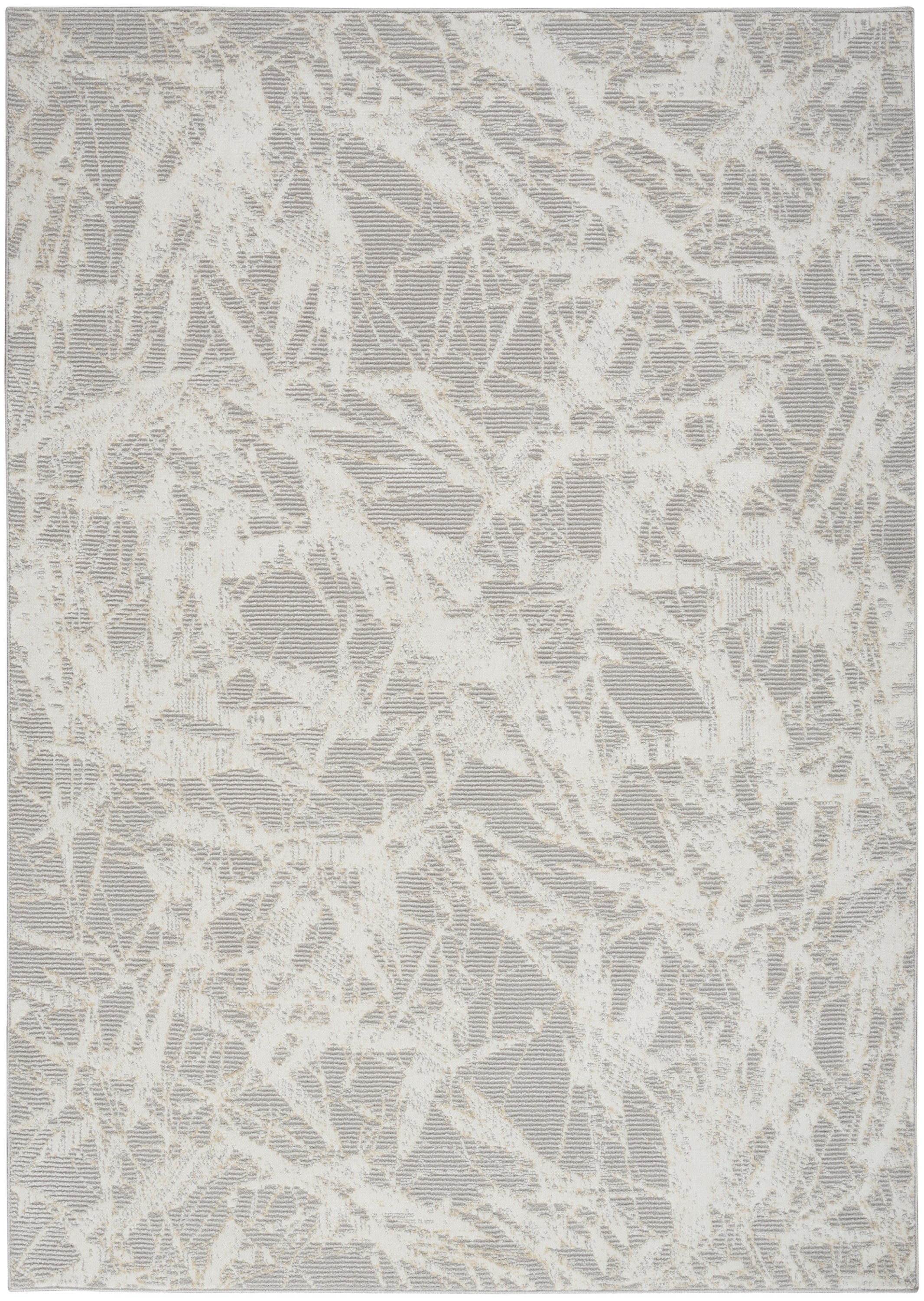 3' X 5' Gray Abstract Power Loom Area Rug - Home & Garden