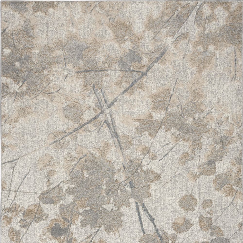 3' X 5' Gray Abstract Power Loom Area Rug - Home & Garden