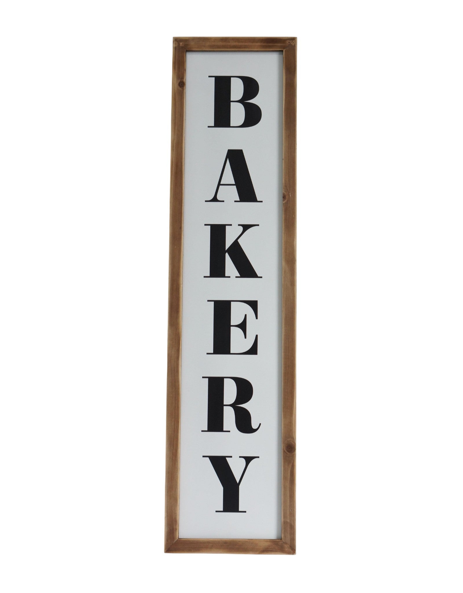 11" X 26" Black Brown And White Reversible Kitchen Wood Hanging Wall Decor - Home & Garden