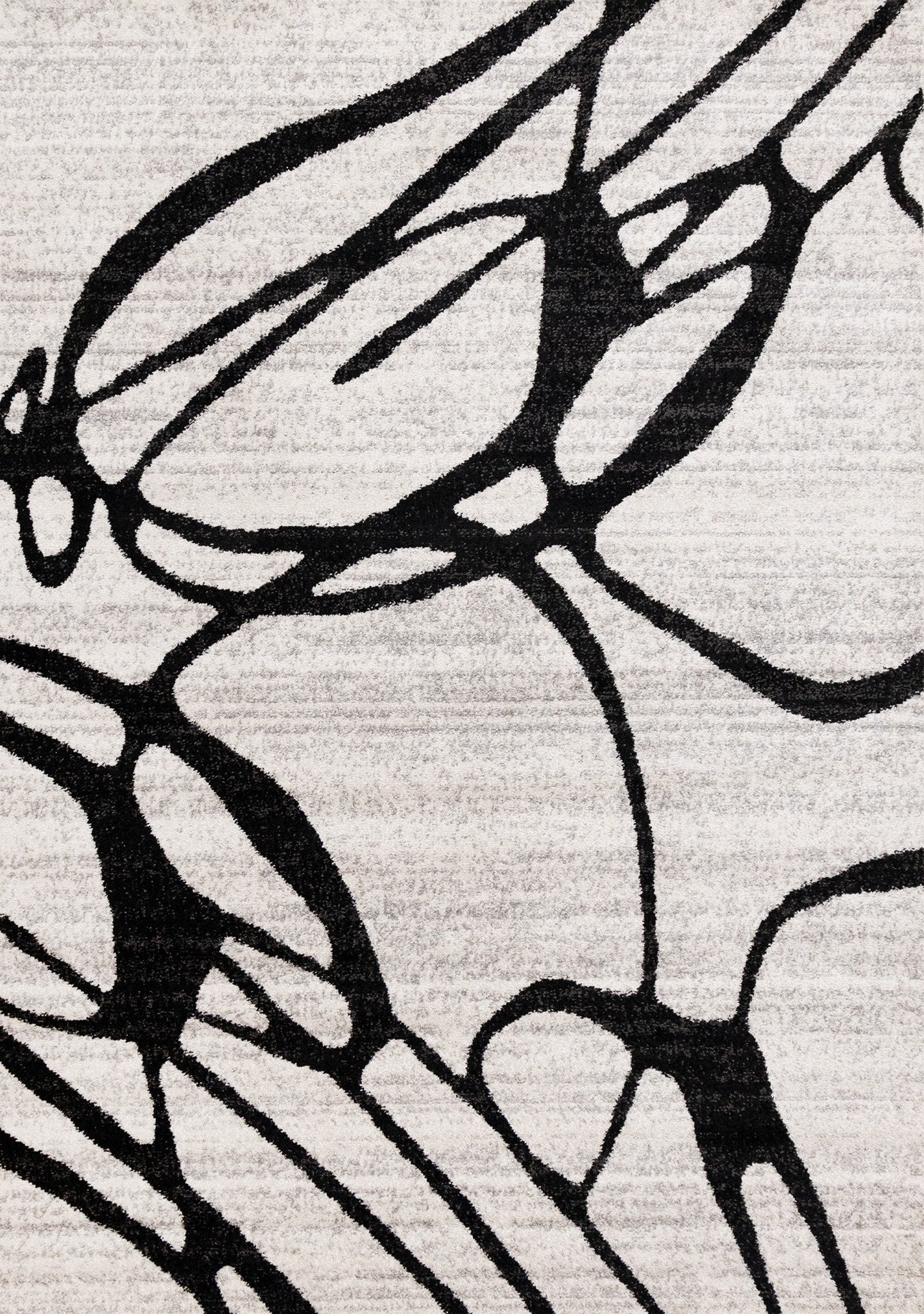 8' X 11' Black And Gray Abstract Area Rug - Home & Garden