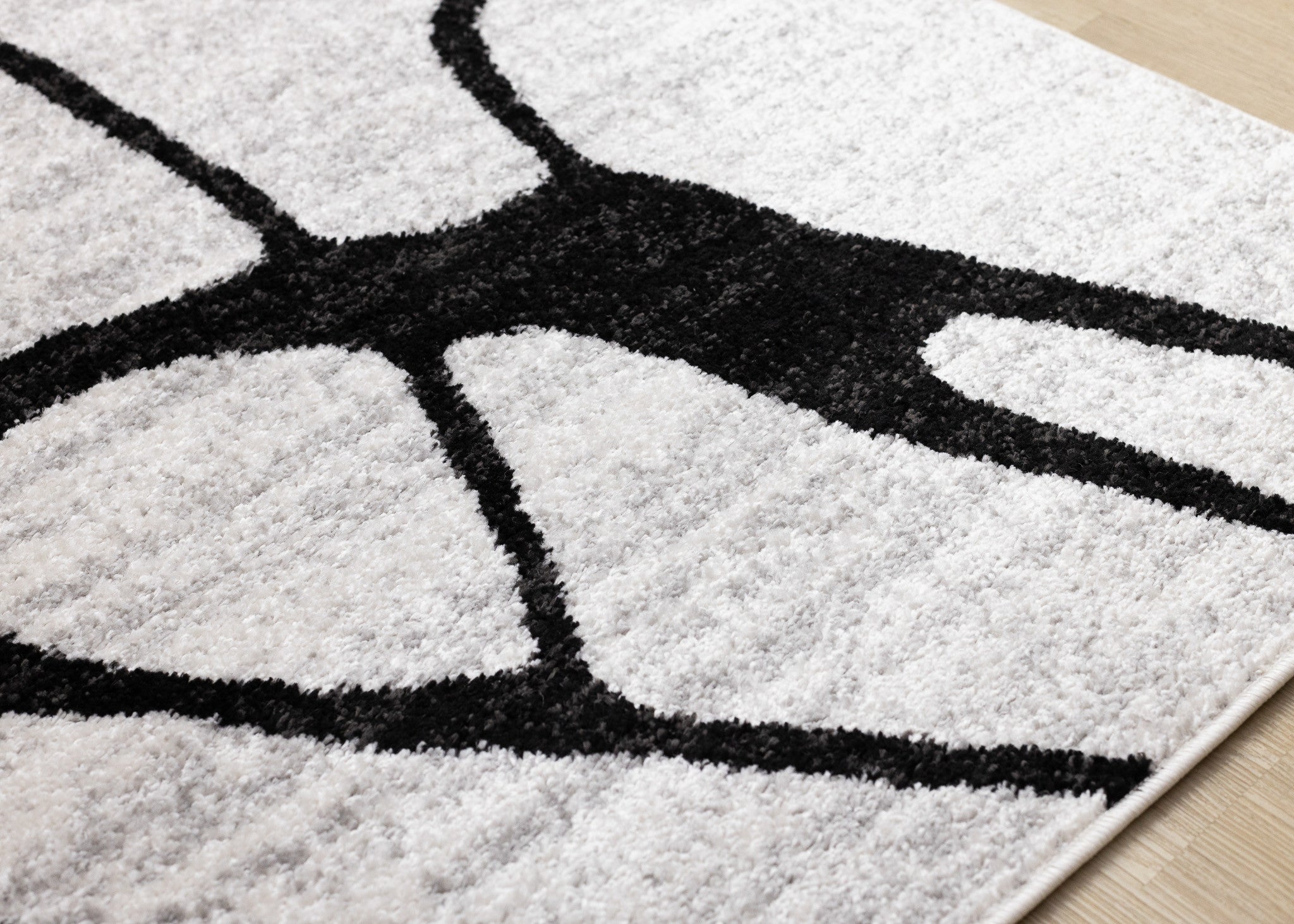 8' X 11' Black And Gray Abstract Area Rug - Home & Garden