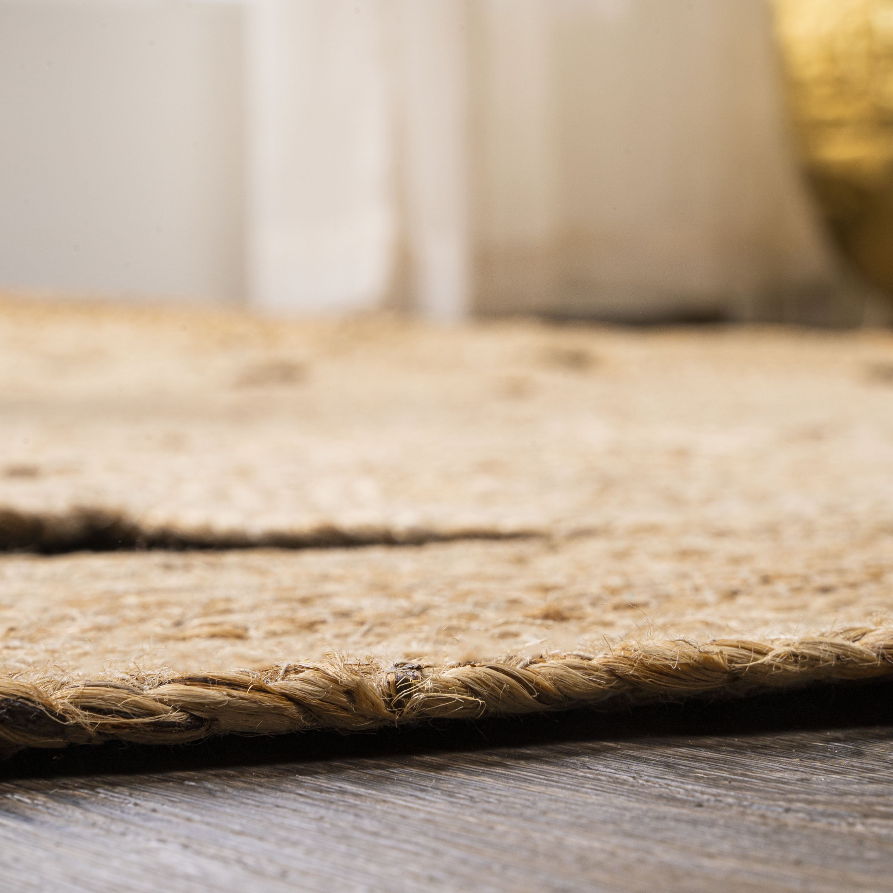 3' Natural Jute Round Rug - Home & Garden