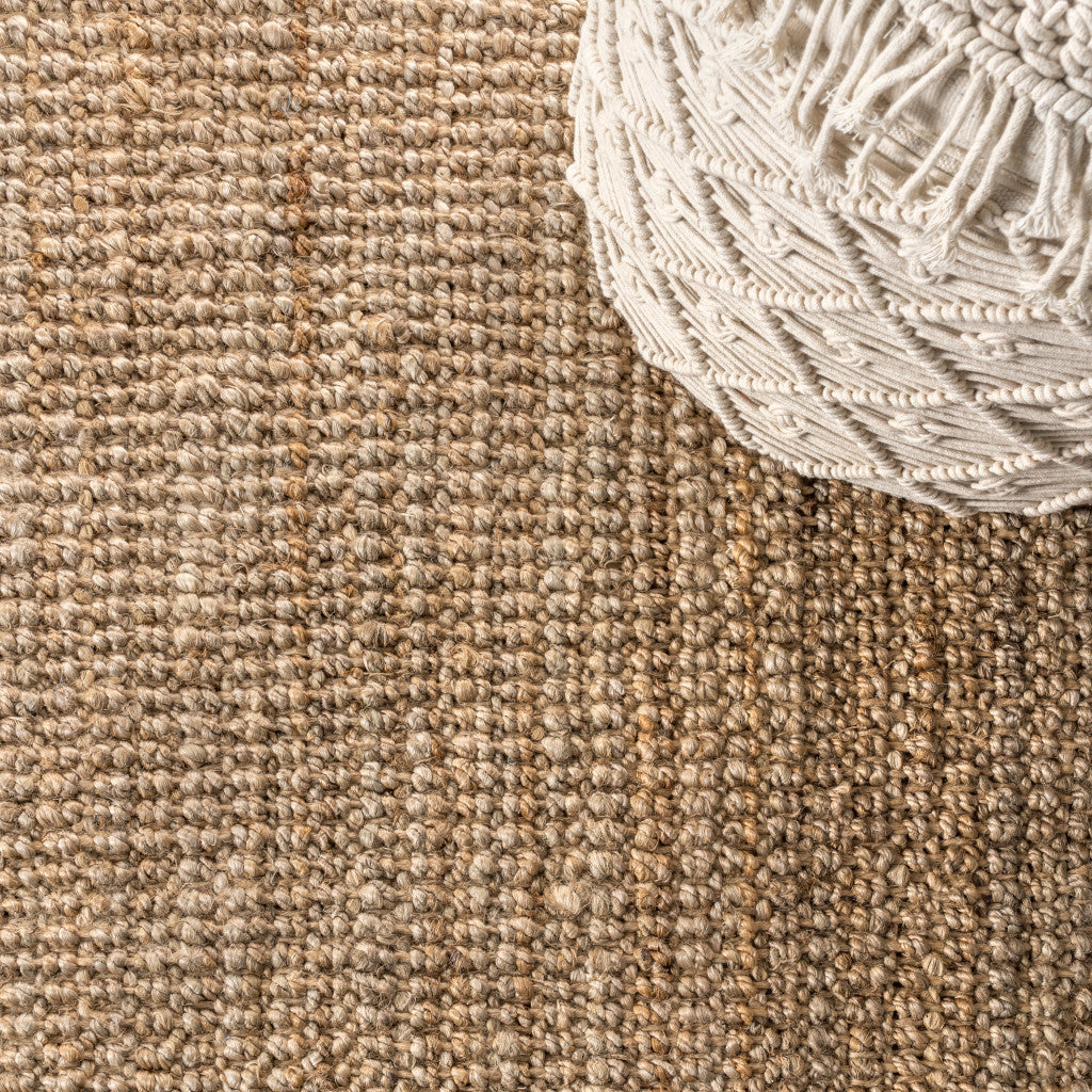 10' Natural Jute Handmade Runner Rug With Fringe - Home & Garden