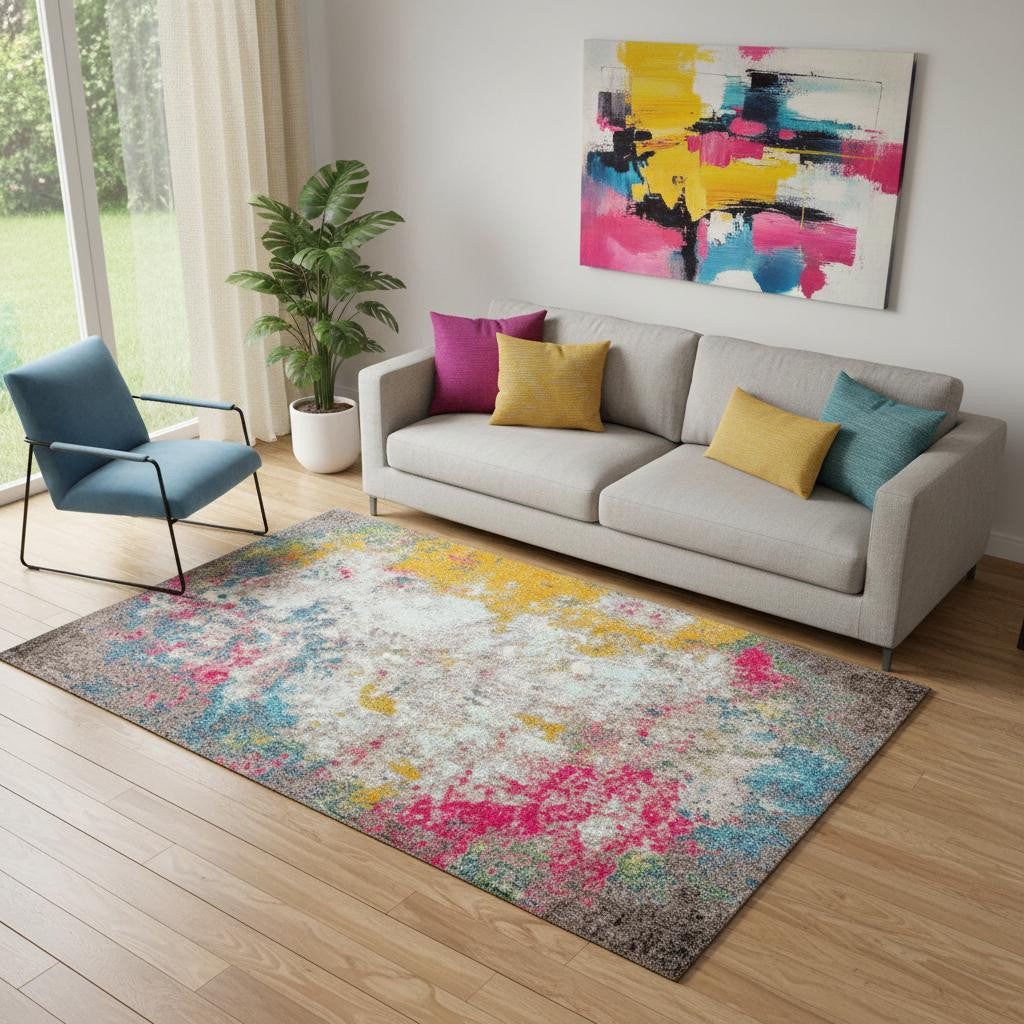 5' X 8' Abstract Area Rug - Home & Garden