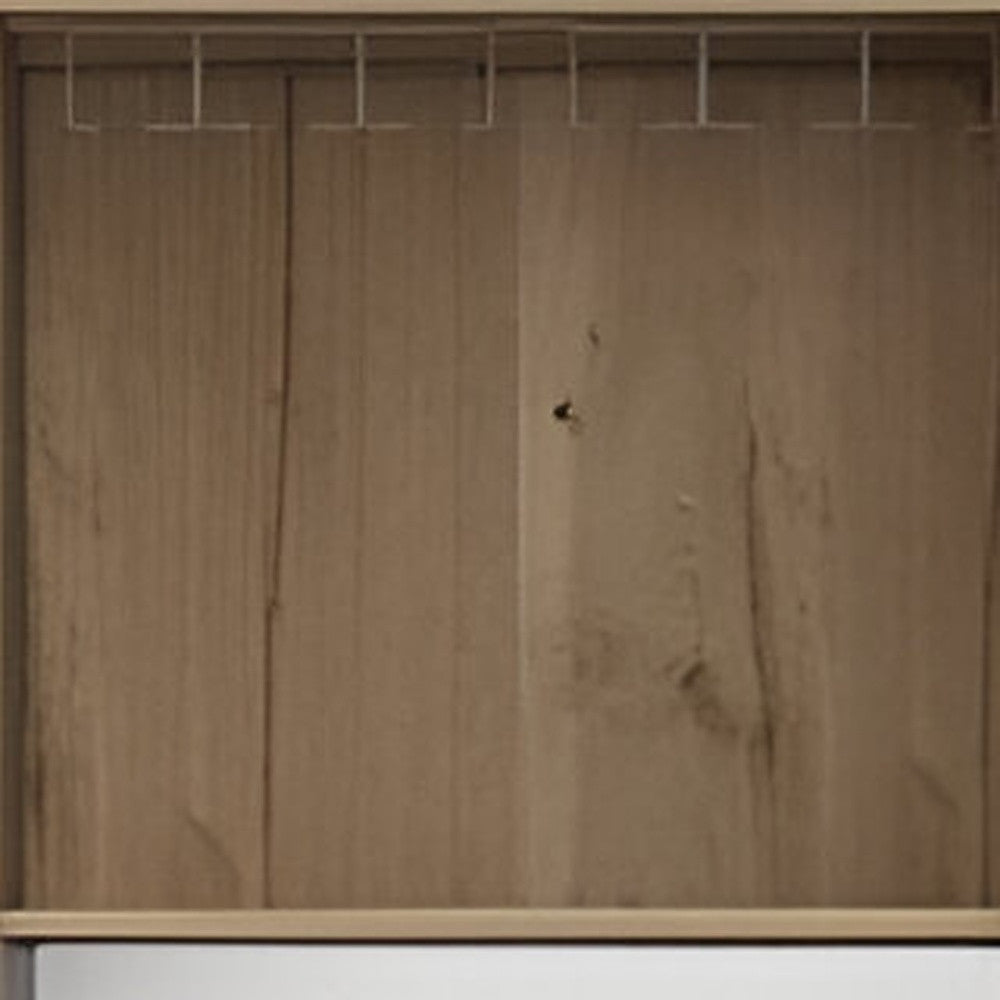 23" Oak Wood Bar Cabinet With Two Doors - Kitchen & Dining