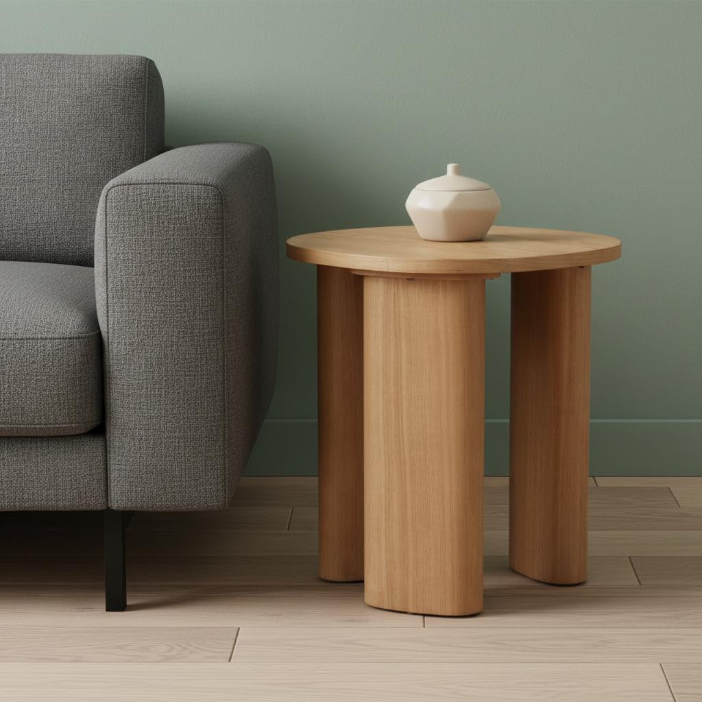 24" Natural Wood Oval End Table - Living Room