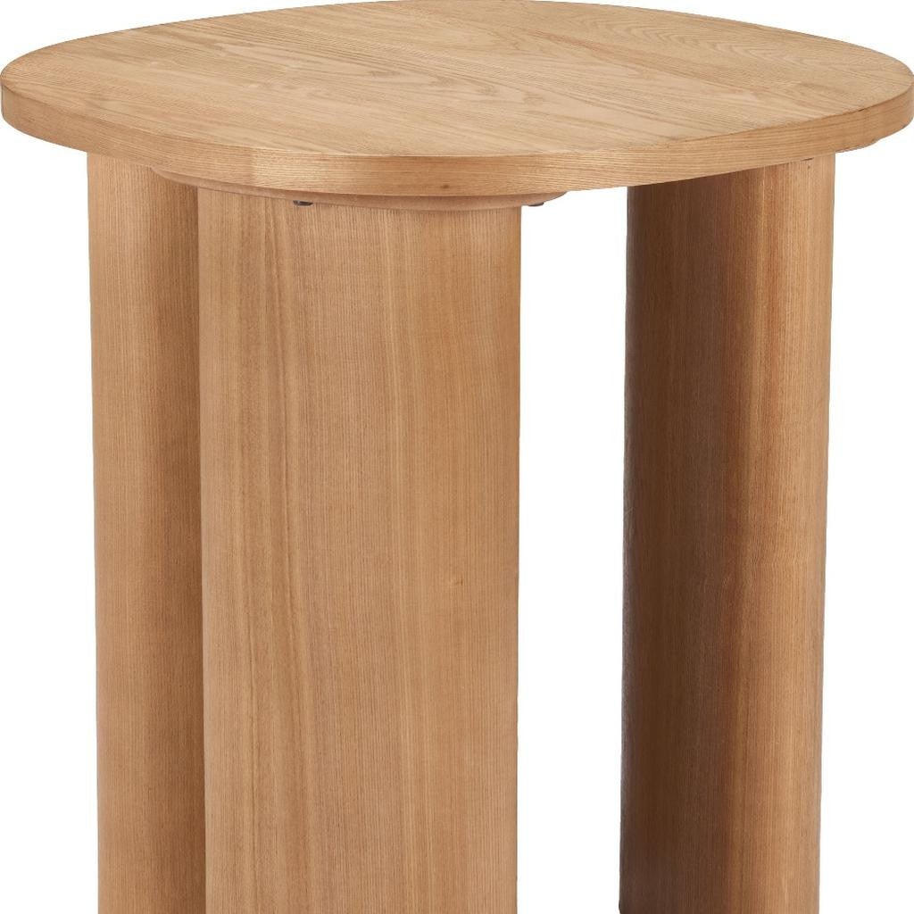 24" Natural Wood Oval End Table - Living Room