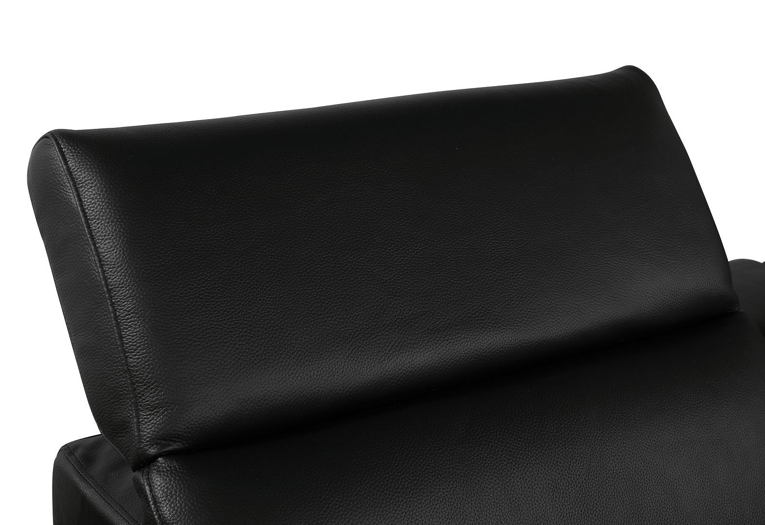100" Black Italian Leather Reclining USB Sofa - Living Room