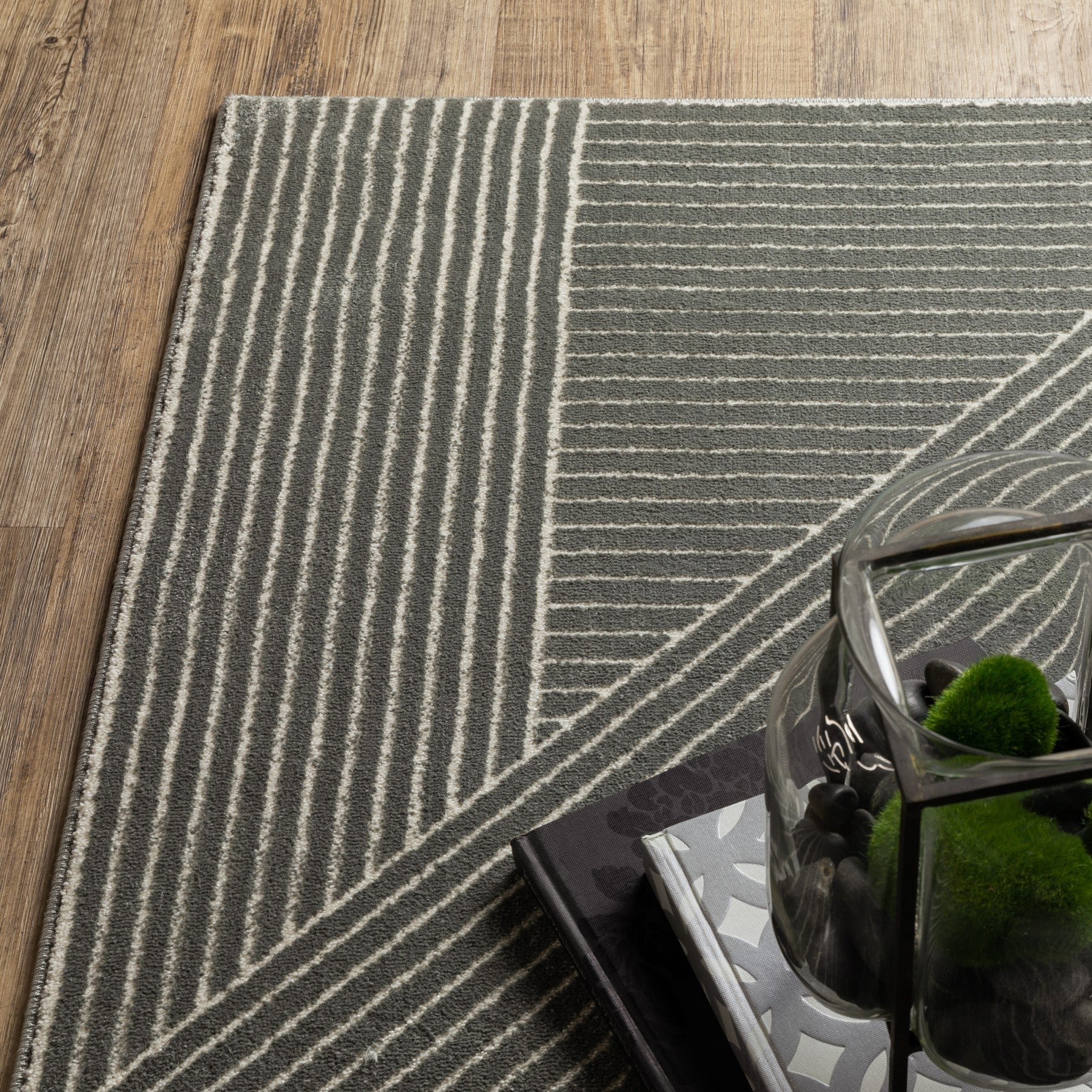 10' X 13' Gray And Ivory Geometric Area Rug - Home & Garden