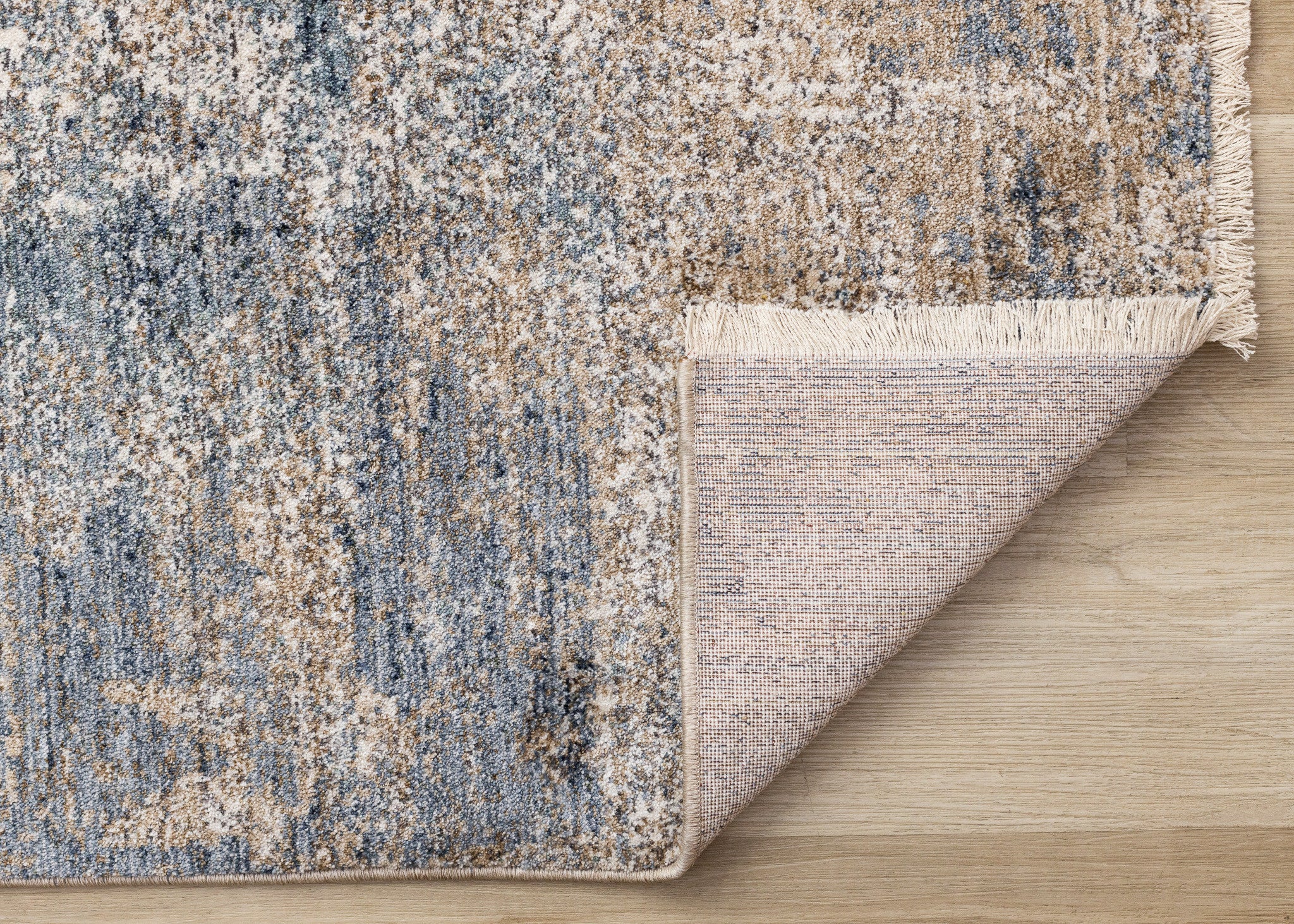 8' X 10' Beige And Blue Abstract Area Rug - Home & Garden