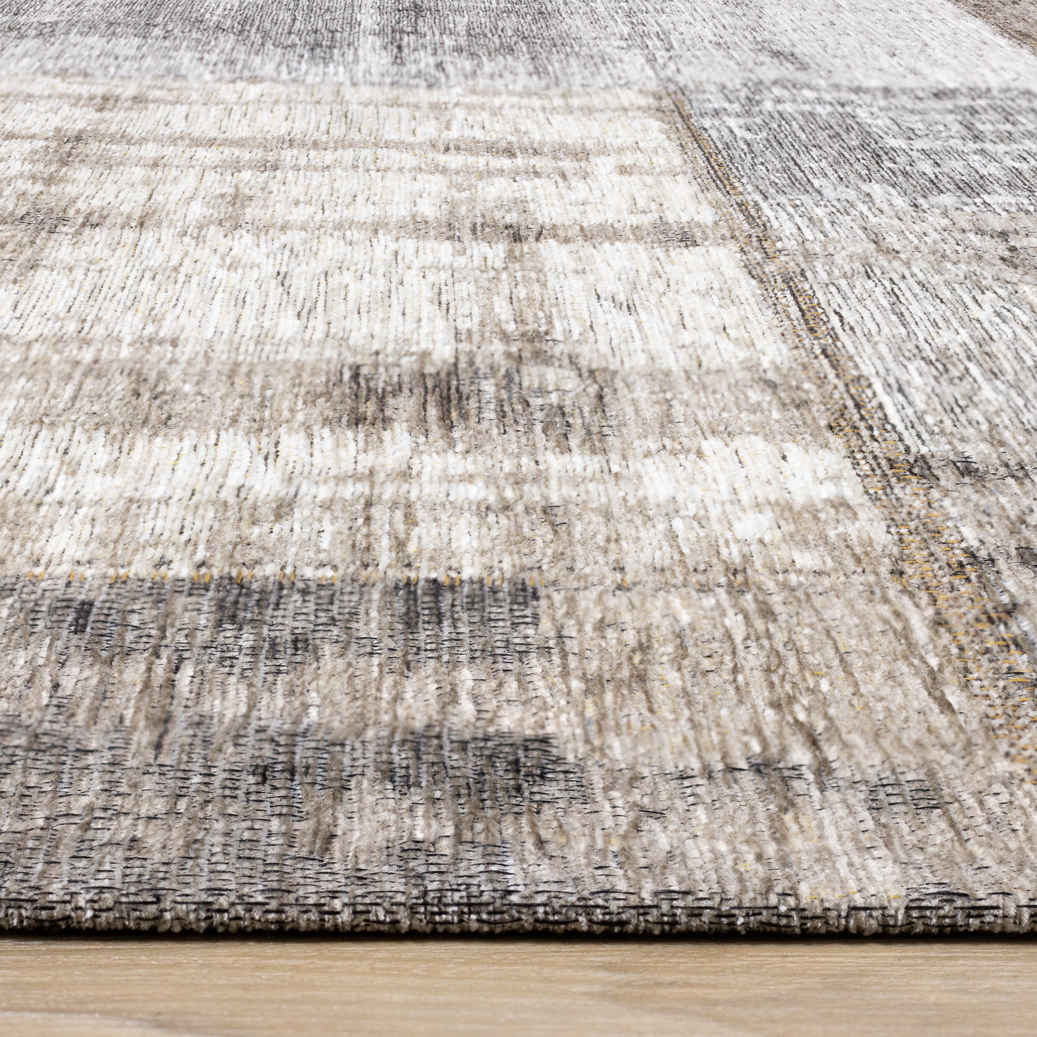5' X 8' Gray Cream And Tan Abstract Area Rug - Home & Garden