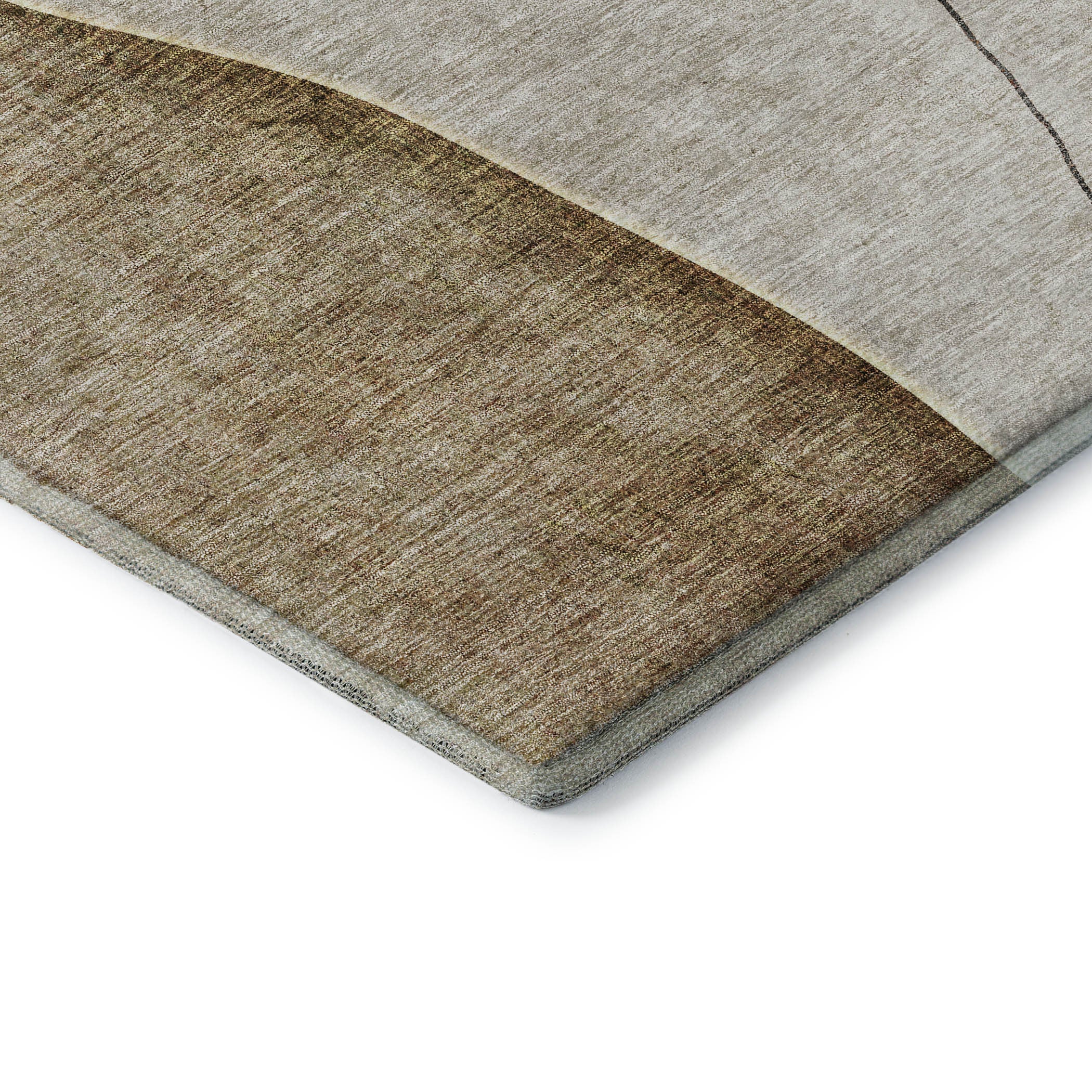 10' X 14' Taupe Beige And Gray Abstract Washable Area Rug With UV Protection - Home & Garden