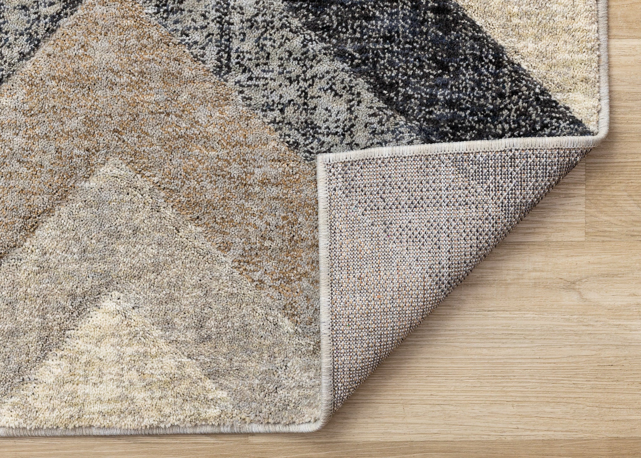 5' X 8' Gray Beige And Black Geometric Area Rug - Home & Garden