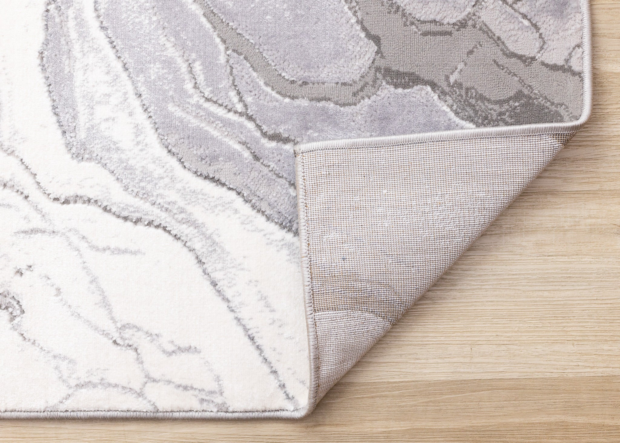 5' X 8' Gray And Off White Abstract Area Rug - Home & Garden