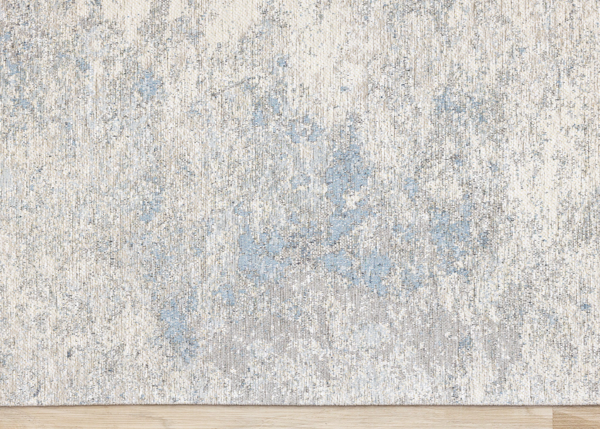 5' X 8' Cream And Blue Abstract Area Rug - Home & Garden