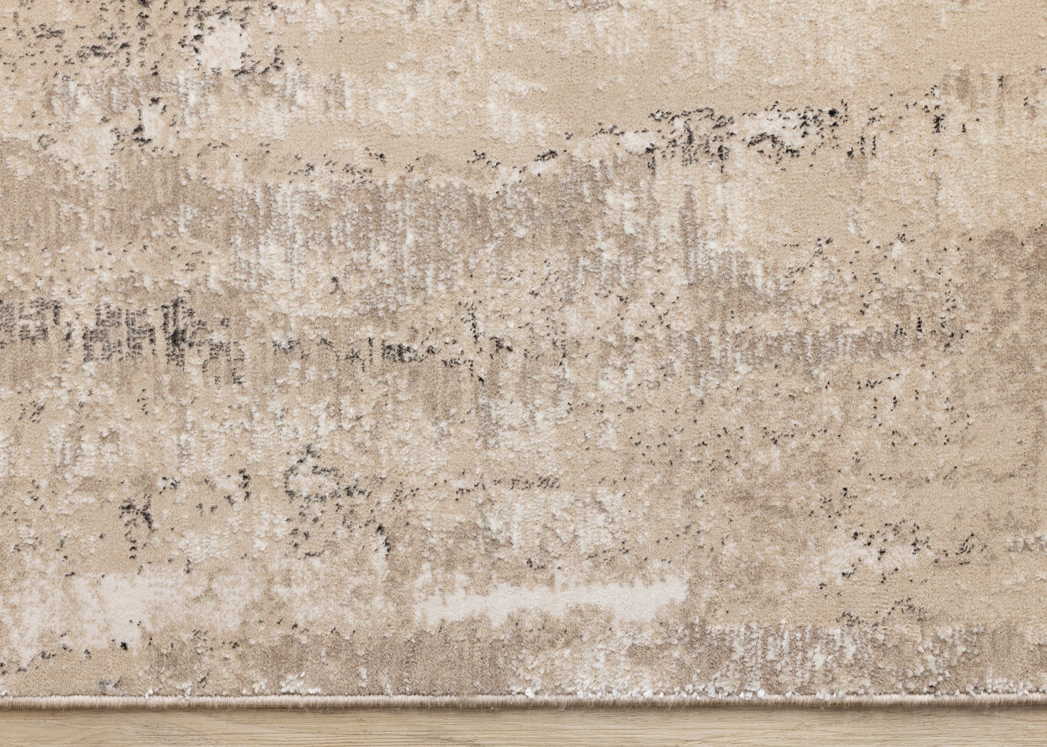 8' X 11' Beige And Black Area Rug - Home & Garden