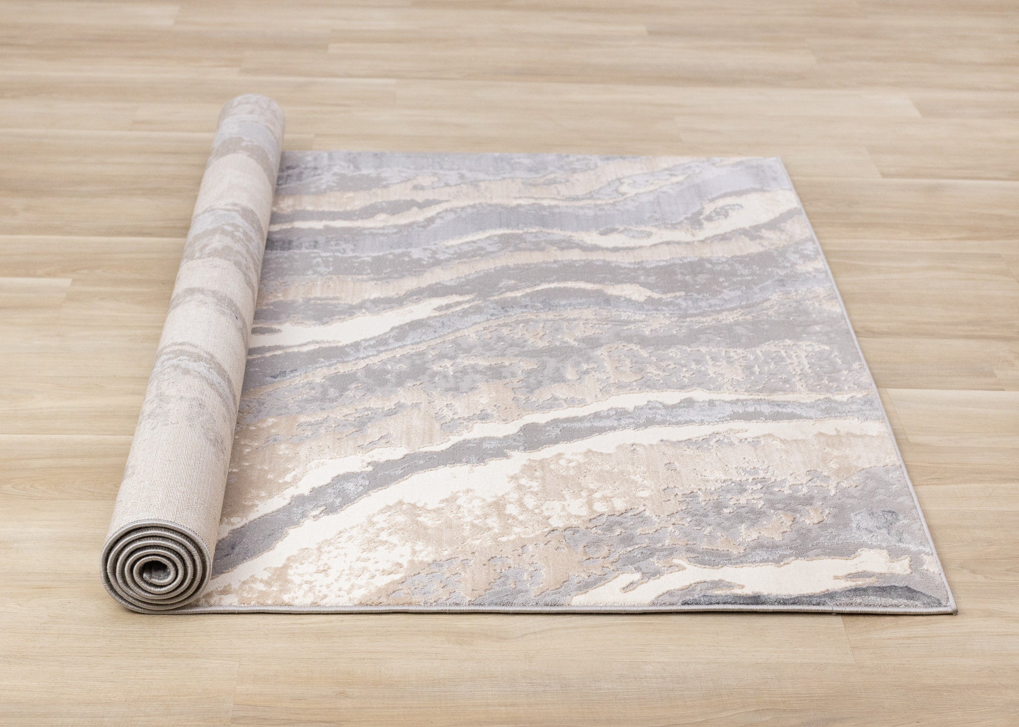 5' X 8' Taupe Gray And Ivory Abstract Area Rug - Home & Garden