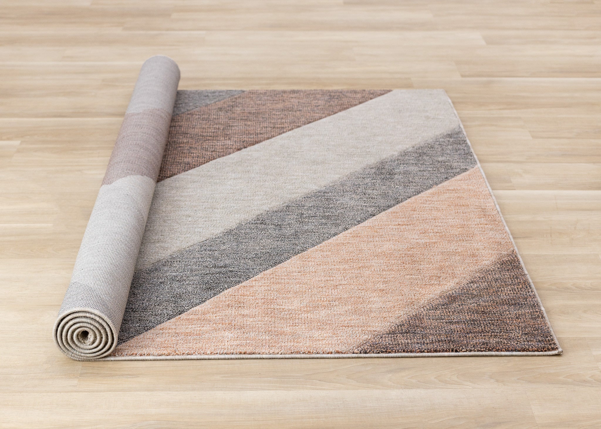 5' X 8' Gray Brown And Beige Geometric Area Rug - Home & Garden