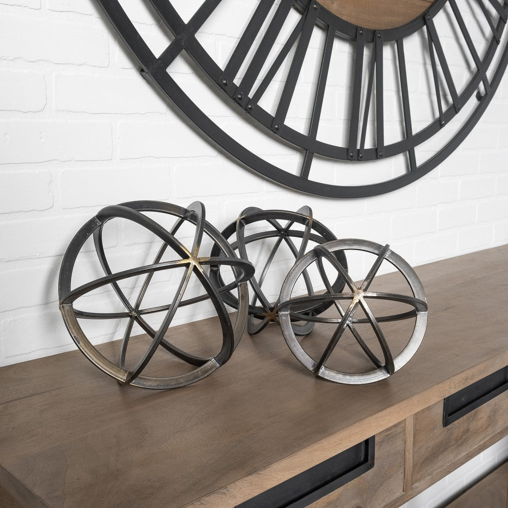 10" Black Metal Tabletop Sculpture - Home & Garden