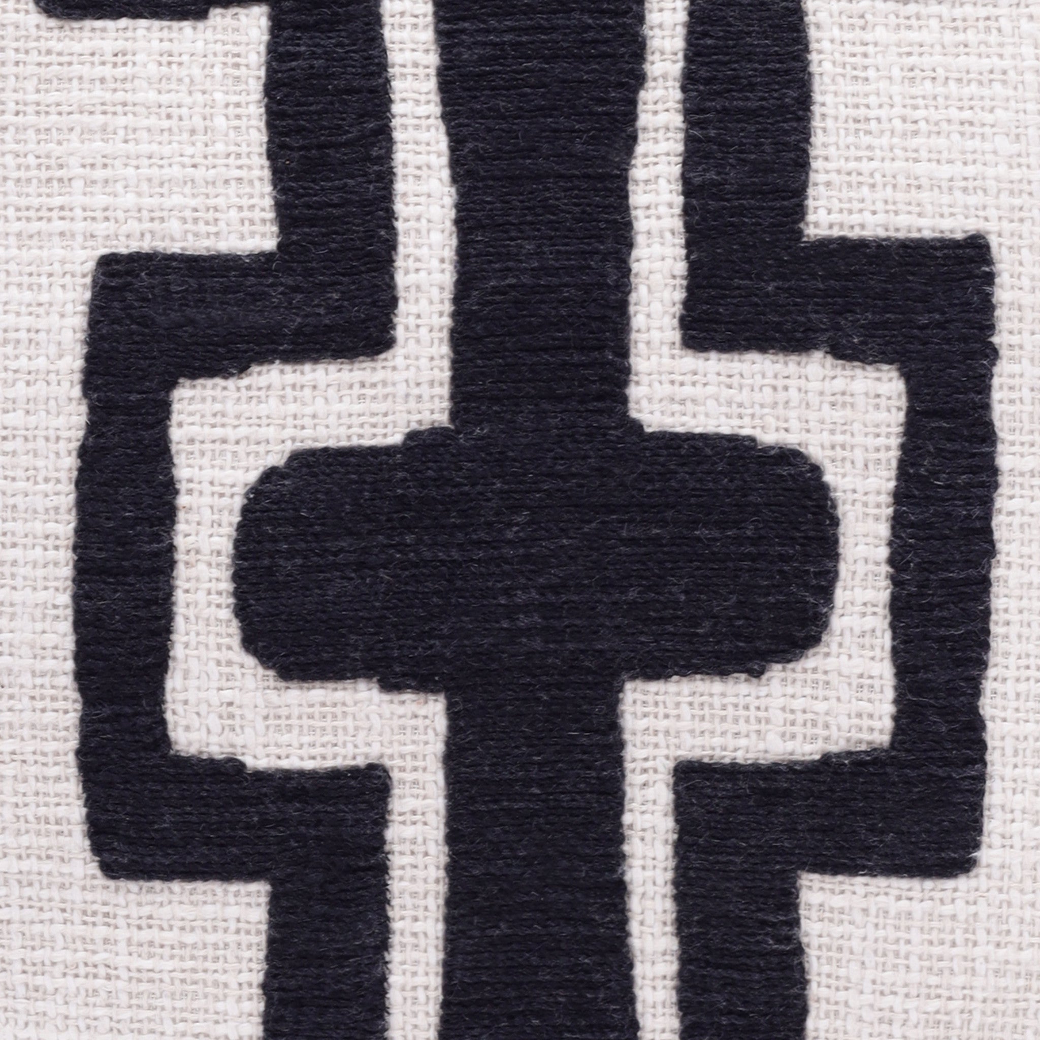 20" Black And Ivory Cotton Geometric Throw Pillow - Home & Garden