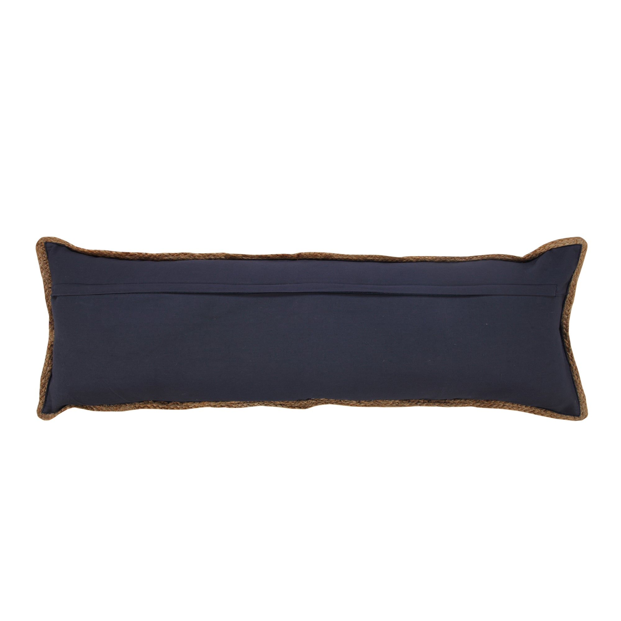 14" X 36" Blue and Beige Lumbar Throw Pillow - Home & Garden
